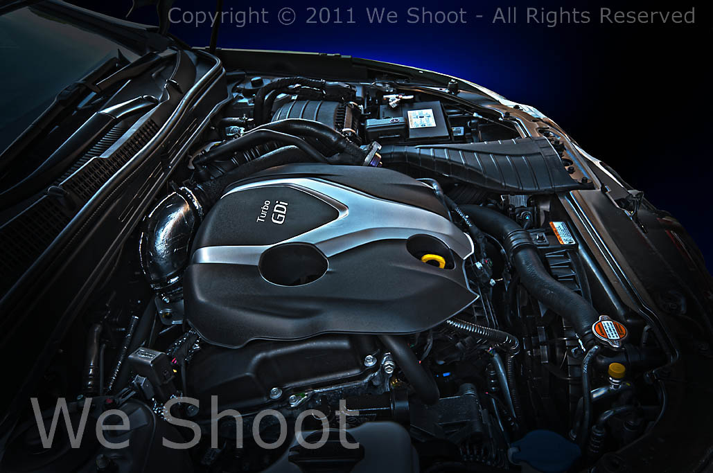 Hyundai Turbo Engine - Side View